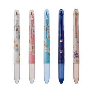 日本PILOT百乐咔啦头多功能模块笔Paul&joe西洋菊联名款限定系列泰迪熊4色壳四合一0.4彩色中性笔芯水笔组装