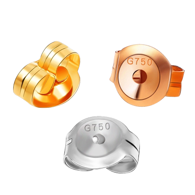 18k金耳堵女款玫瑰金彩金耳钉耳壁耳饰配件简约黄金耳塞耳帽