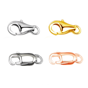 925银手链扣饰品扣水滴扣DIY配件龙虾扣方扣银搭扣项链扣绳子接头