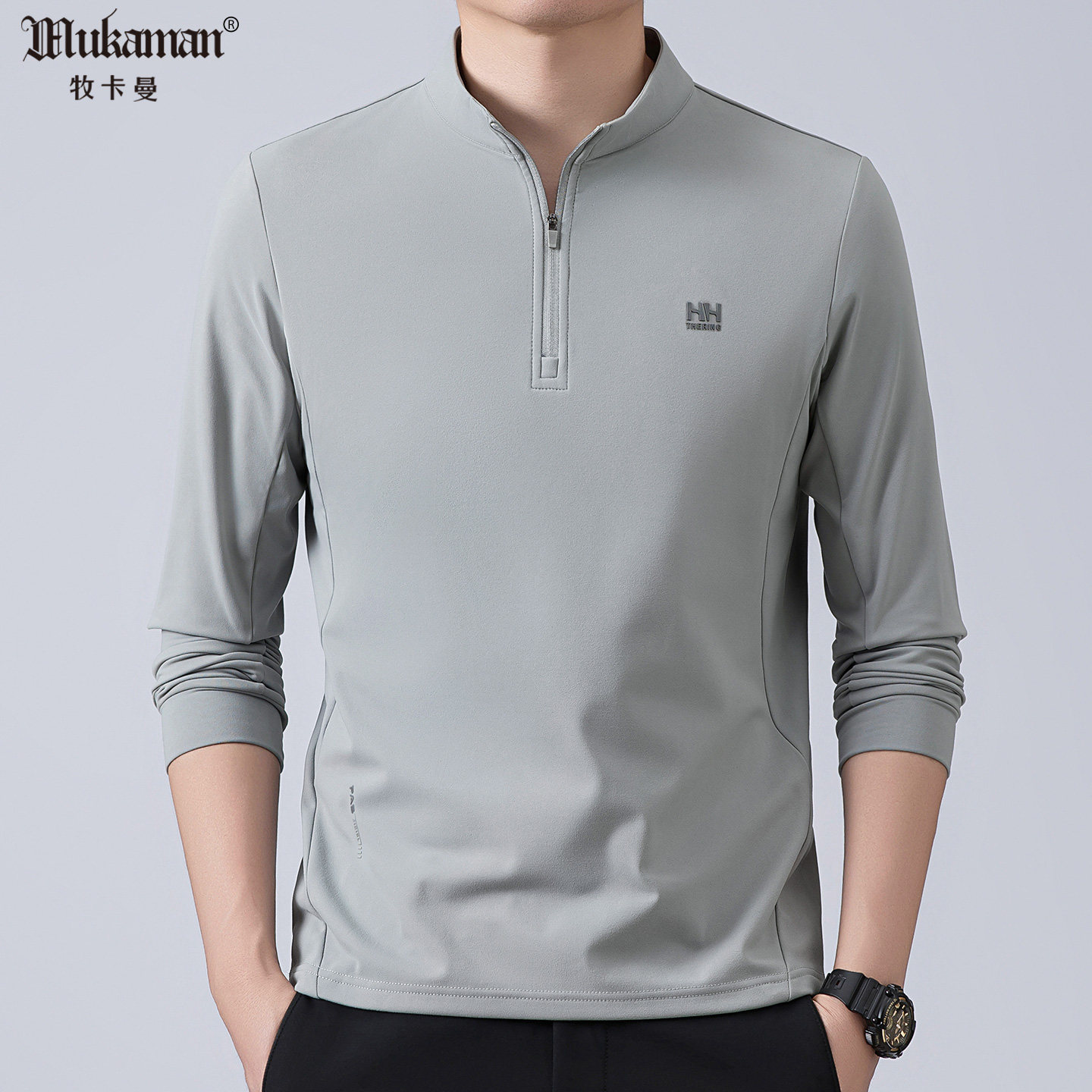秋冬季户外运动立领半拉链薄绒款长袖卫衣男中青年弹力修身打底衫,男装,卫衣,淘宝优惠券,粉丝福利购,淘宝优惠卷