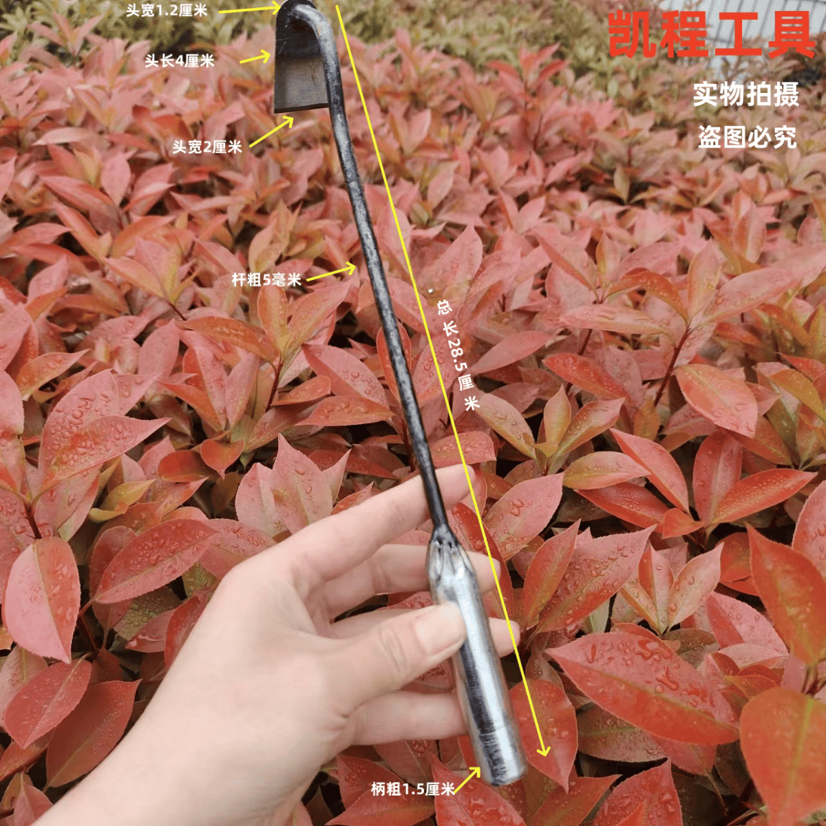 农用小锄头锰钢户外除草神器专用花园菜园草锄家用空心超小手握锄