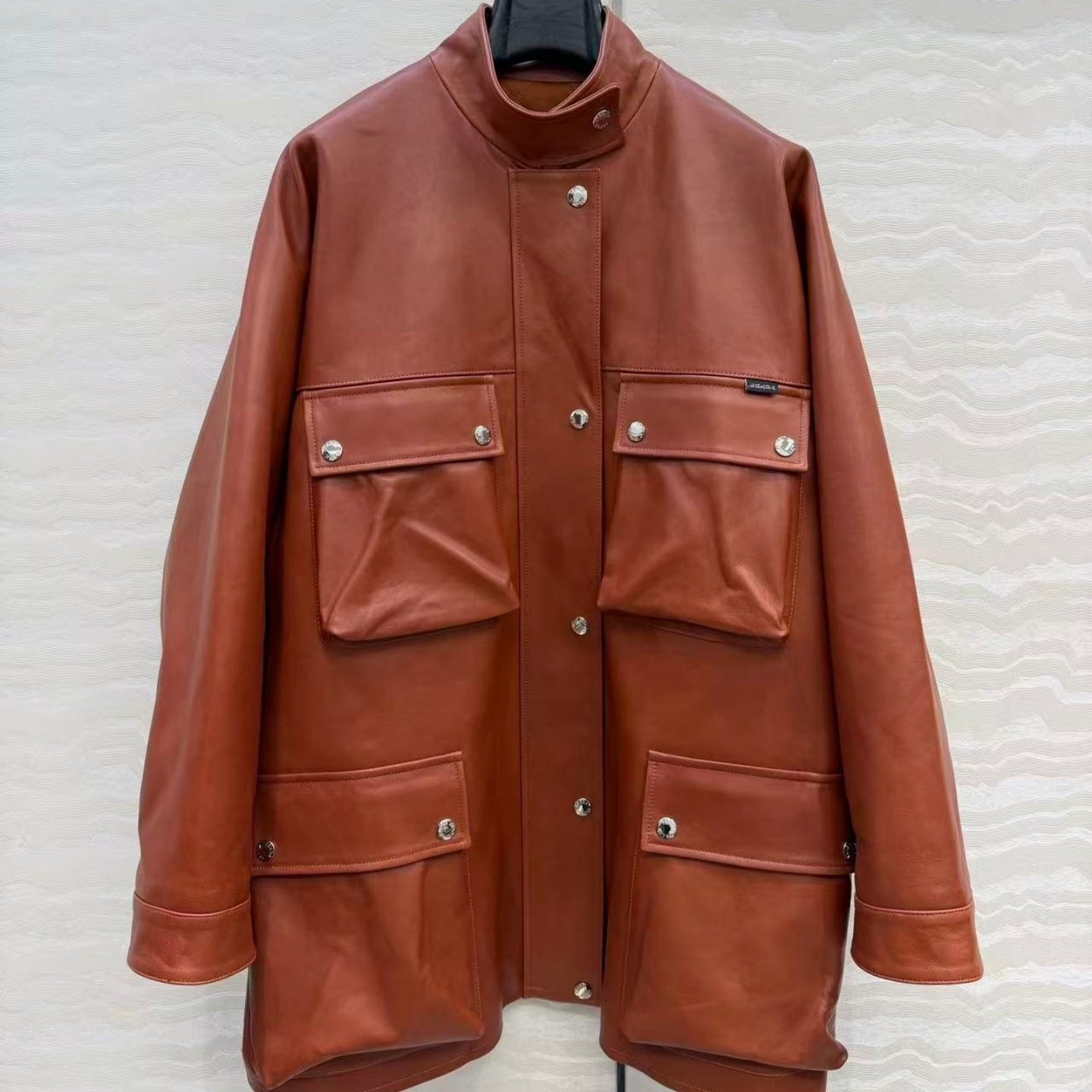 男女同款廓形进口新西兰油蜡小羊皮机车夹克H版型长款皮衣外套女,女装/女士精品,皮衣,淘宝优惠券,粉丝福利购,淘宝优惠卷