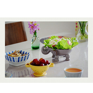 复古搪瓷水果篮小沥水篮果盆果盘DIA11W15H6CM INS迷你可爱欧式