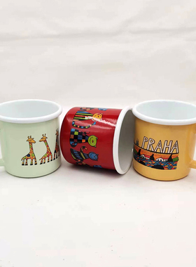 7CM240ML捷克SMALTUM布拉格创意厚实卡通咖啡杯马克杯搪瓷杯