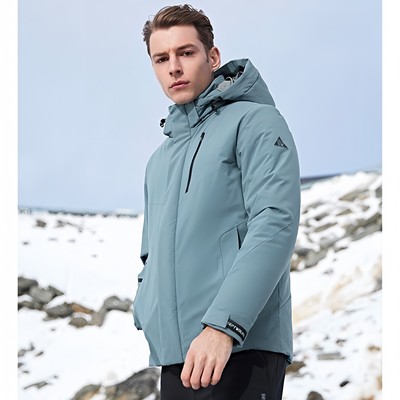 秋上新！S~2XL码狼家男装秋冬季可脱卸帽户外运动保暖鹅绒羽绒服