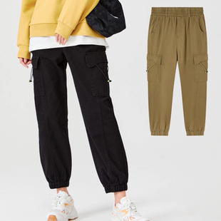 小脚休闲裤 春秋女纯棉工装 森家女装 秋上新