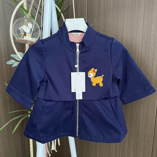 100-160码 CERFDEERJ女童春秋款手工刺绣短袖外套