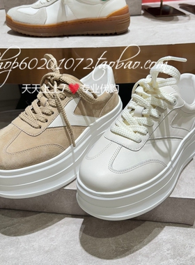 Le saunda莱尔斯丹2026春季女鞋专柜正品厚底休闲鞋小白鞋7M62401