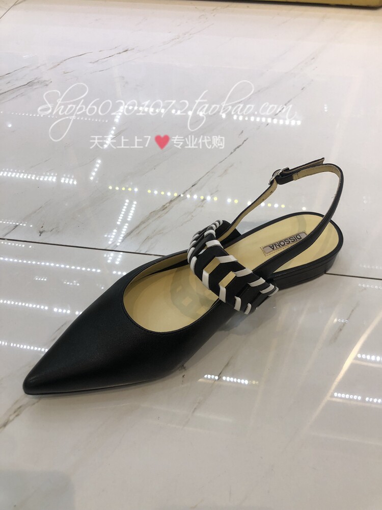 dissona/迪桑娜2024春季女鞋尖头平跟后鞋空包头凉鞋女单鞋177560