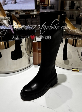 Staccato/思加图2025冬季女靴骑士靴长靴粗跟增高高筒靴女EEZ42