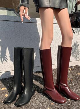 SIX MADDEN2024冬季女靴通勤增高骑士靴长靴高筒靴时装靴女SMC409