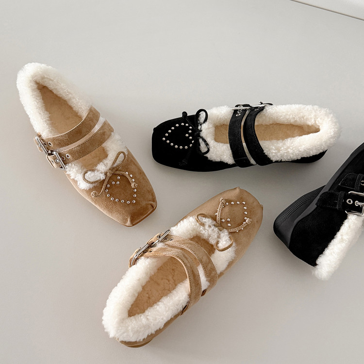SIXMADDEN2025冬毛毛鞋玛丽珍鞋