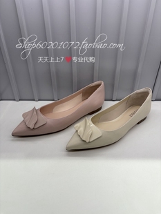 JoyPeace真美诗2024春季女鞋欧美羊皮平底尖头通勤浅口单鞋 YVV25