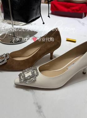 Staccato/思加图2025春季女鞋方糖鞋中跟鞋浅口单鞋通勤皮鞋EA217