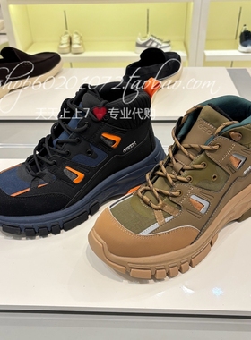 Geox健乐士2025冬季男鞋时尚拼色高帮系带运动休闲鞋GP340B40042