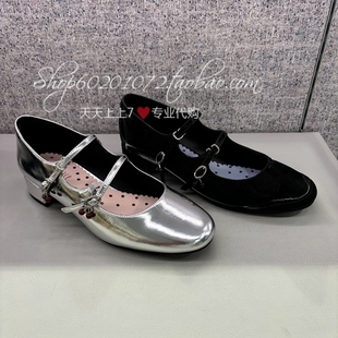 JoyPeace真美诗2024秋季女鞋甜美双条带玛丽珍鞋方头单鞋女 YZJ01