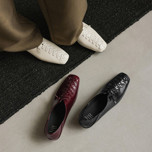 SIX MADDEN2026春季女鞋方头乐福鞋一脚蹬百搭奶奶鞋女单鞋SMD412