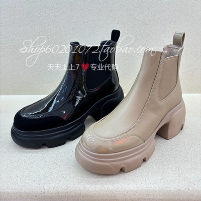 蹀愫2025冬季女靴一脚蹬切尔西靴