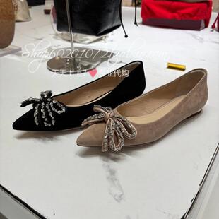 浅口女单鞋 Staccato 丝绒梦境优雅平底鞋 女鞋 9A962 思加图2025春季