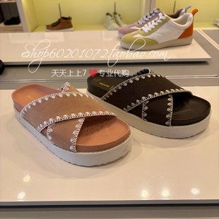 GEOX/杰欧适2025夏季女鞋舒适休闲女拖鞋厚底沙滩鞋凉拖鞋151913