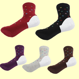 紫燕防裂袜女足跟型厚棉袜秋冬脚后跟干裂纯棉脚裂袜保湿 男女老年