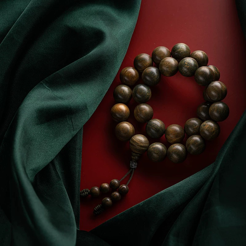 天然沉香木33颗泰斯比哈礼拜赞珠民族Muslim礼拜念珠手串手链