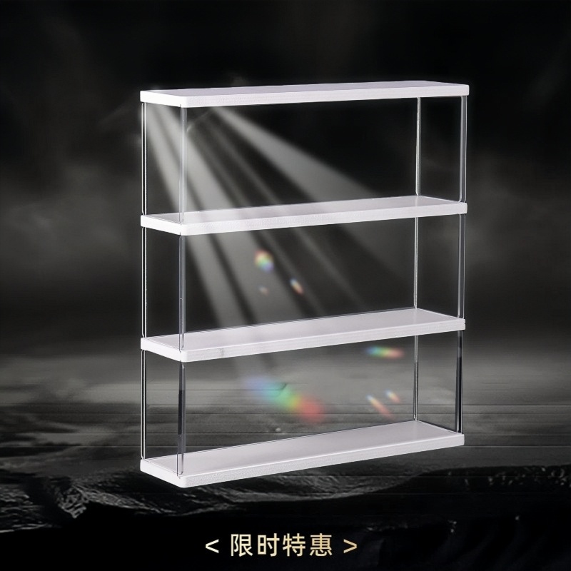 泡泡玛特盲盒收纳展示架亚克力透明手办娃娃陈列柜模型公仔置物架