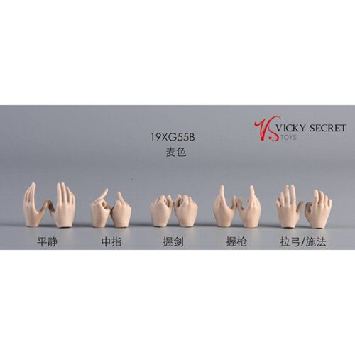 现货VSTOYS 19XG55 1/6女兵人半指手套手型 适合ph等包胶女岚素体
