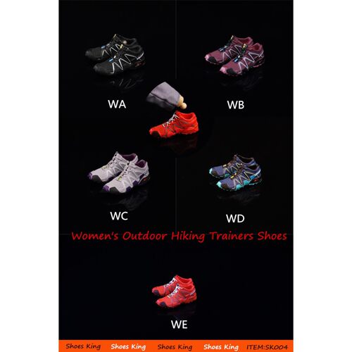 Shoes King 1/6 SK004 女性户外登山鞋 运动球鞋休闲靴实心现货