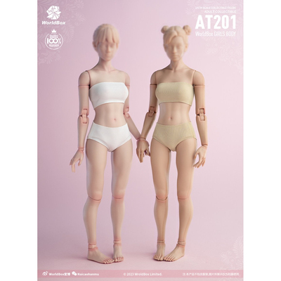 现货WorldBox 1/6兵人女素体关节可动 标准版 AT201 肥腿版AT202