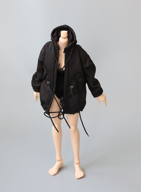 1/12比例兵人偶潮流军版风衣外套工装服装Romankey crazy figure