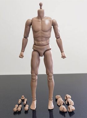 1/6男兵人肌肉素体 haoxuantoys 12寸肌肉素体现货适合HT DAM头雕