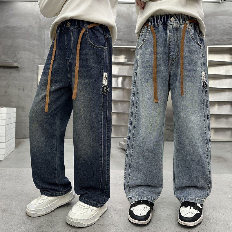 2025年儿童装男童牛仔长裤春装裤子新款春秋款中大童春季男孩帅气