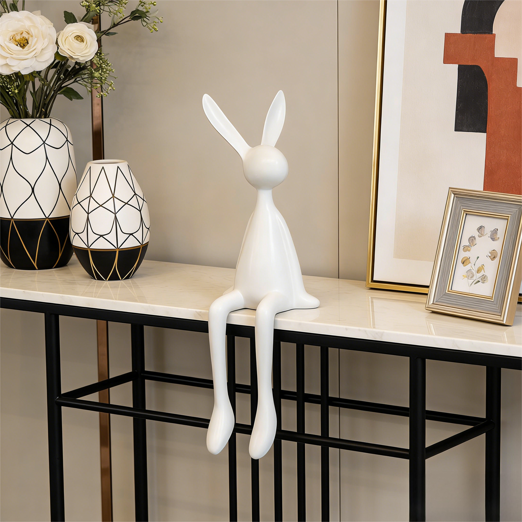 现代简约客厅兔子桌面摆件桌面装饰品家居简约气质工艺品创意摆设,家居饰品,桌面摆件,淘宝优惠券,粉丝福利购,淘宝优惠卷