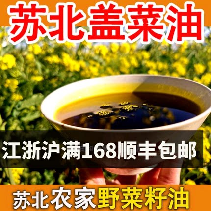 盐城特产农家鲜榨盖菜油苏北农家野菜籽油5斤菜油