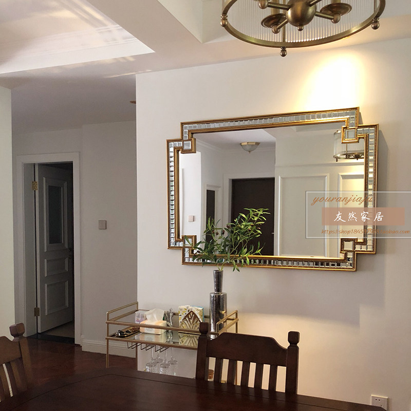 欧式化妆镜美式玄关镜客厅餐厅墙面装饰镜壁挂镜子卫生间浴室镜子|msdalam kategori keluarga memasang ibu, kelengkapan peribadi, Perabot bilik mandi, cermin bilik mandi - dari Buy2taobao.com untuk memberikan perkhidmatan ejen Taobao profesional membeli