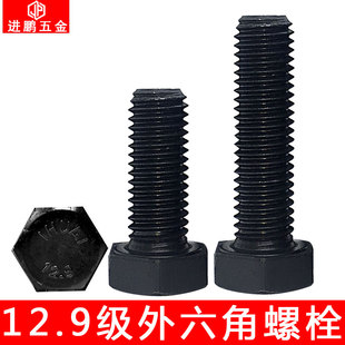 12.9级高强度全牙外六角螺栓国标加强加硬六角螺丝M6M8M10M12 M36