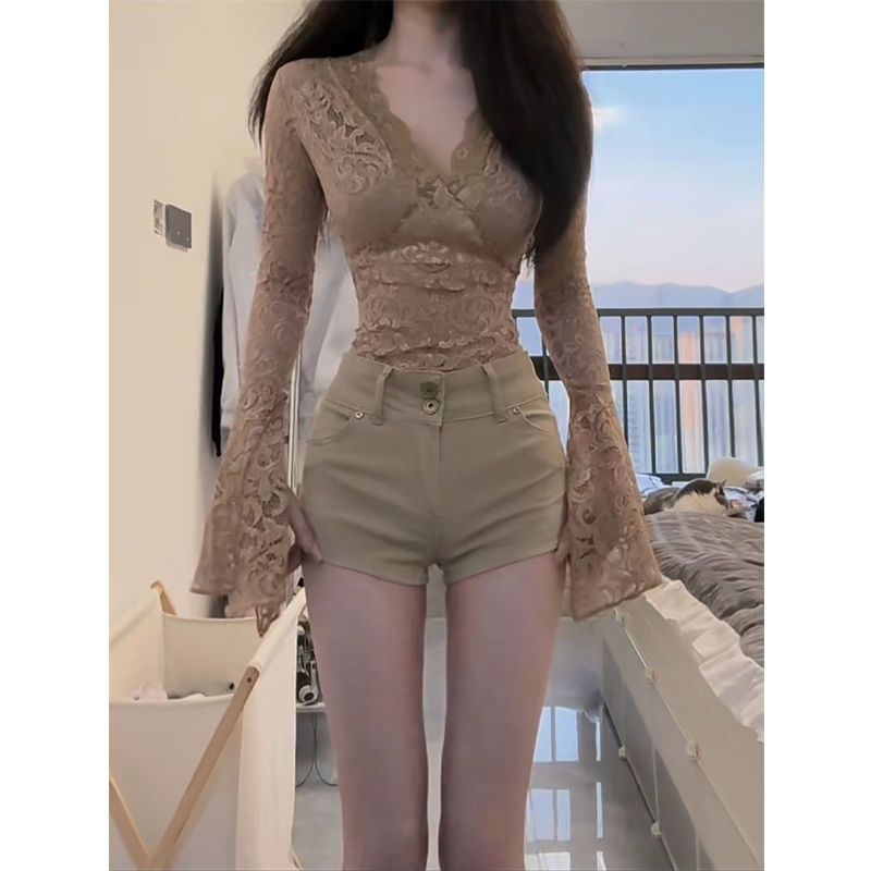 牛仔短裤女小个子xs辣妹修身显瘦百搭弹力休闲a字紧身包臀热裤潮