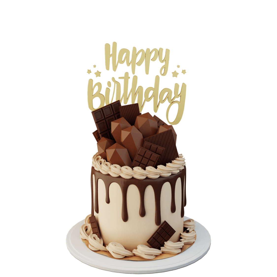 quoggn壳间ar彩蛋生日蛋糕浓情巧克力3d立体悬浮男生创意虚拟礼物