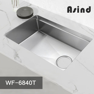 7540T拉丝 爱西迪无缝台下台阶单槽WF 6840T