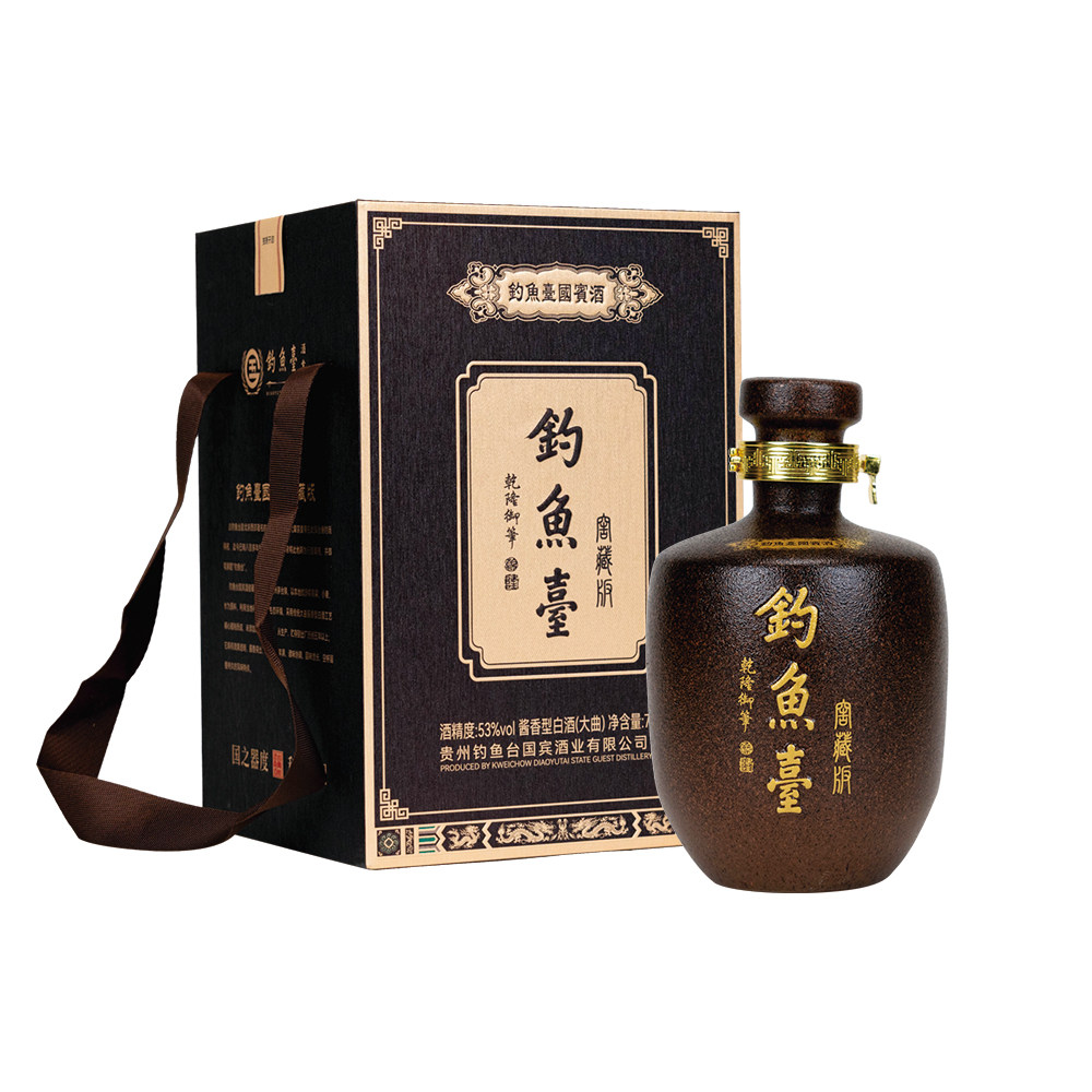 【官方直营】钓鱼台国宾酒窖藏版53度750ml*1瓶礼盒装酱香型白酒