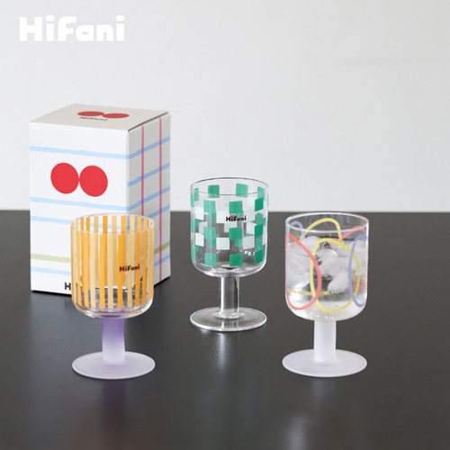 格子游戏红酒甜酒玻璃杯HiFani