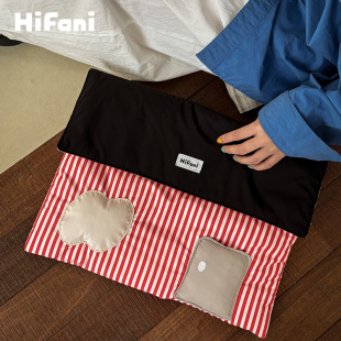 喜番里HiFani翻折房子电脑包 16寸适用充棉防震 笔记本电脑包14