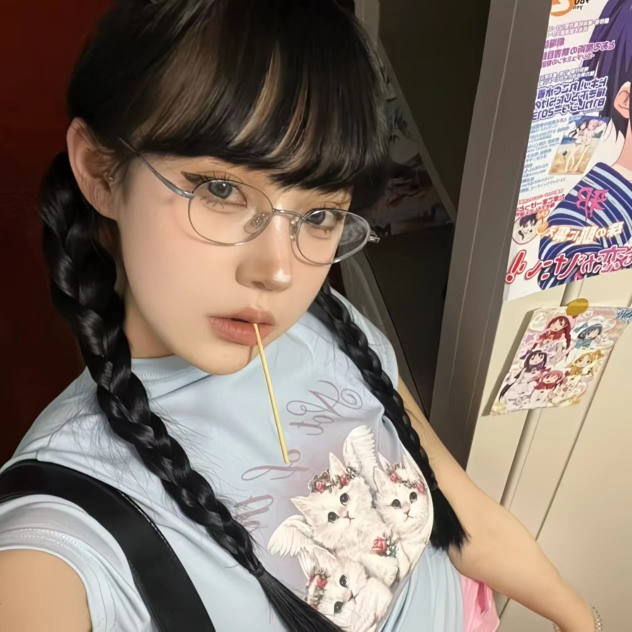 定制成品光学镜复古金属全框防蓝光眼镜女文艺韩系小框超轻护目镜