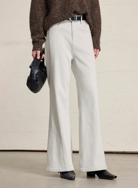 CLMX重磅水洗打造莱赛尔棉斜纹牛仔面料修饰腿型复古微喇牛仔裤