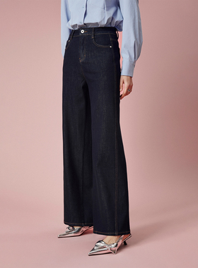 CLMX 甄选棉莱卡双芯牛仔面料 经典博主风复古宽松直筒牛仔裤