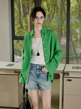 CLMX 挺阔有型亲肤棉牛仔面料 经典百搭通勤风双腰头牛仔短裤