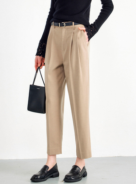 CLMX柔飒兼备 轻松搭出髙阶都市造型 知识分子分腰带西装九分裤