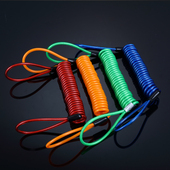 金鹰碟刹锁提醒绳1.5米摩托车锁 电动车锁超长提醒绳颜色随机