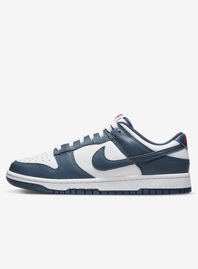 耐克男鞋Nike Dunk Low白藏青海军蓝做旧低帮休闲板鞋 DD1391-400